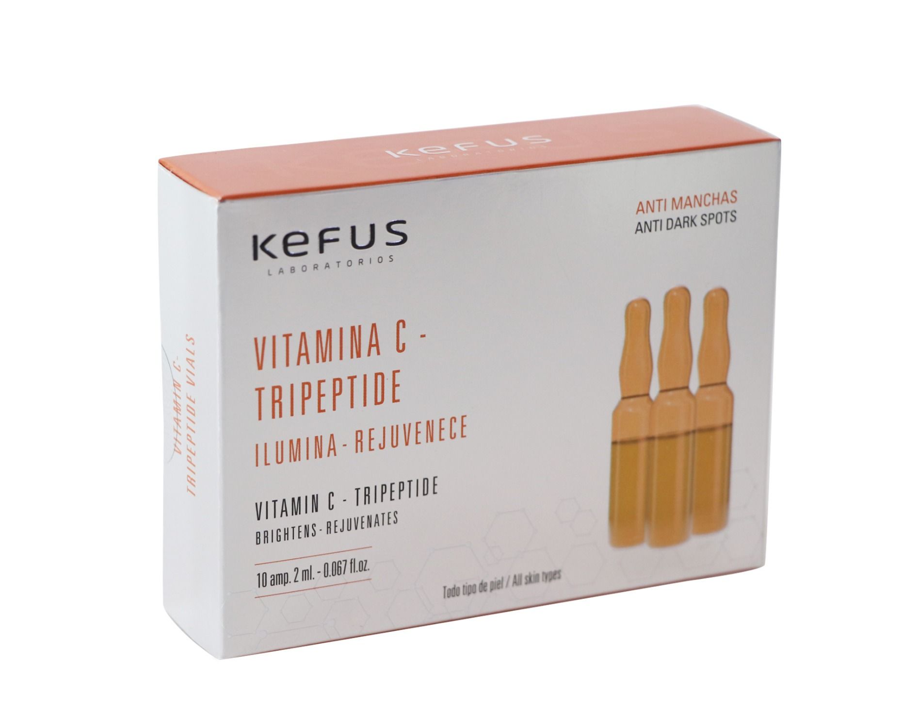Ampollas Faciales Vitamina C luminosidad Kefus 10 unidades