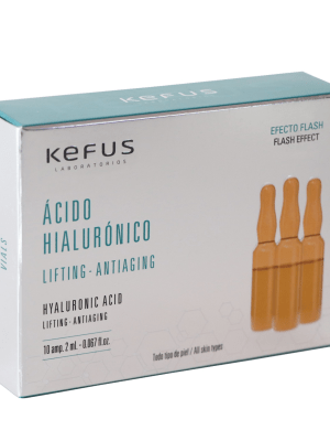 Ampollas Faciales Ácido Hialurónico Efecto Flash Kefus 10 unidades