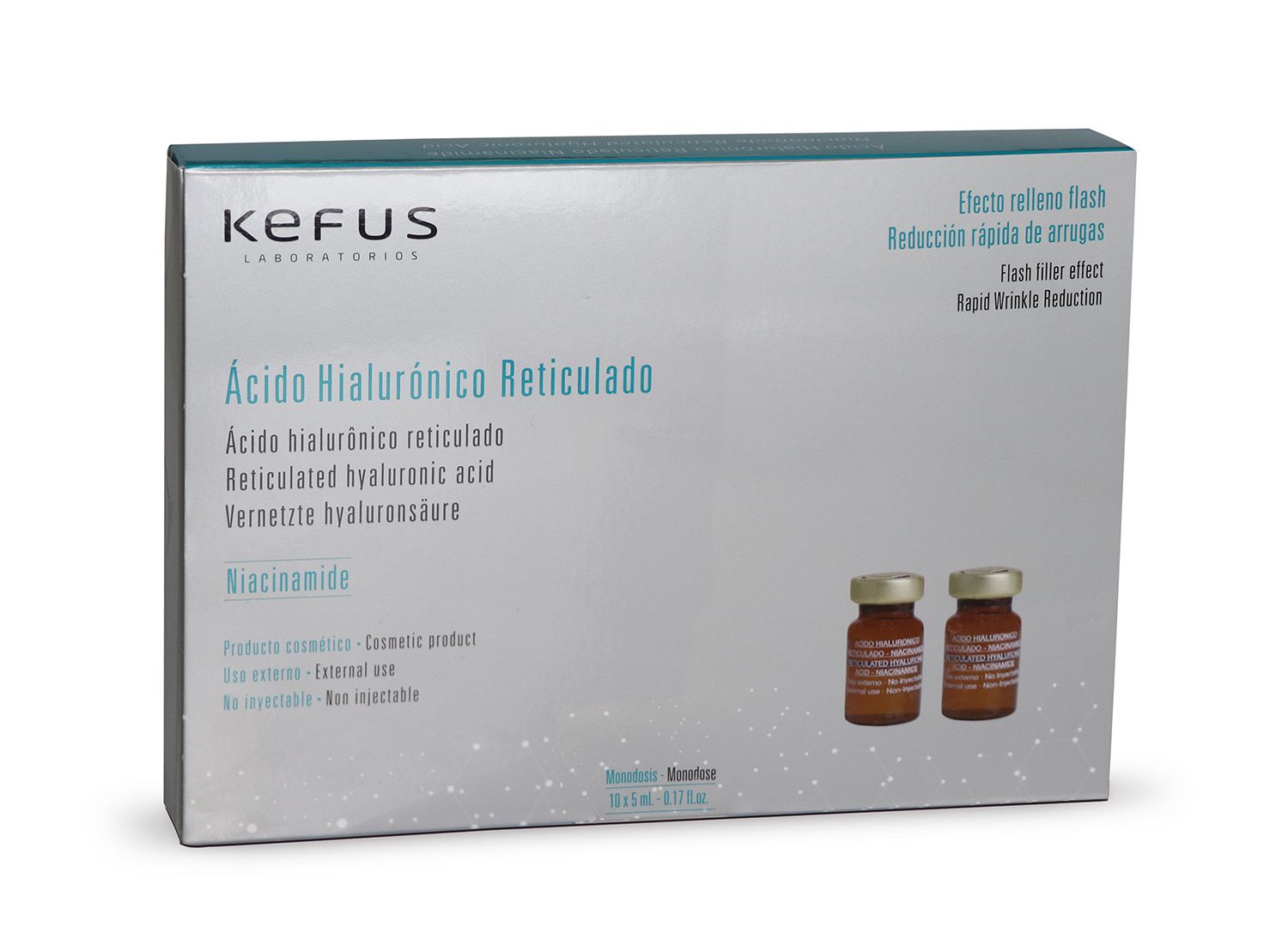 Viales Ácido Hialurónico Kefus 10 unidades 5 ml